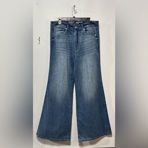 Torrid High-Rise Baggy Wide Leg Duo Denim Jeans Size 12T Inseam NWT